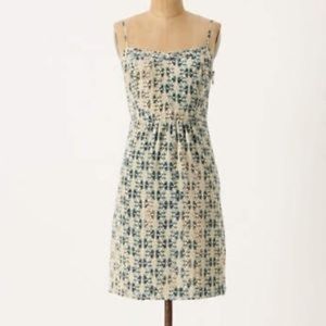 Anthropologie verdant slip dress 4p